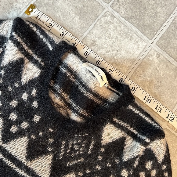 Isabel Marant Etole black white knit sweater mohair wool blend quite classic - Picture 13 of 14